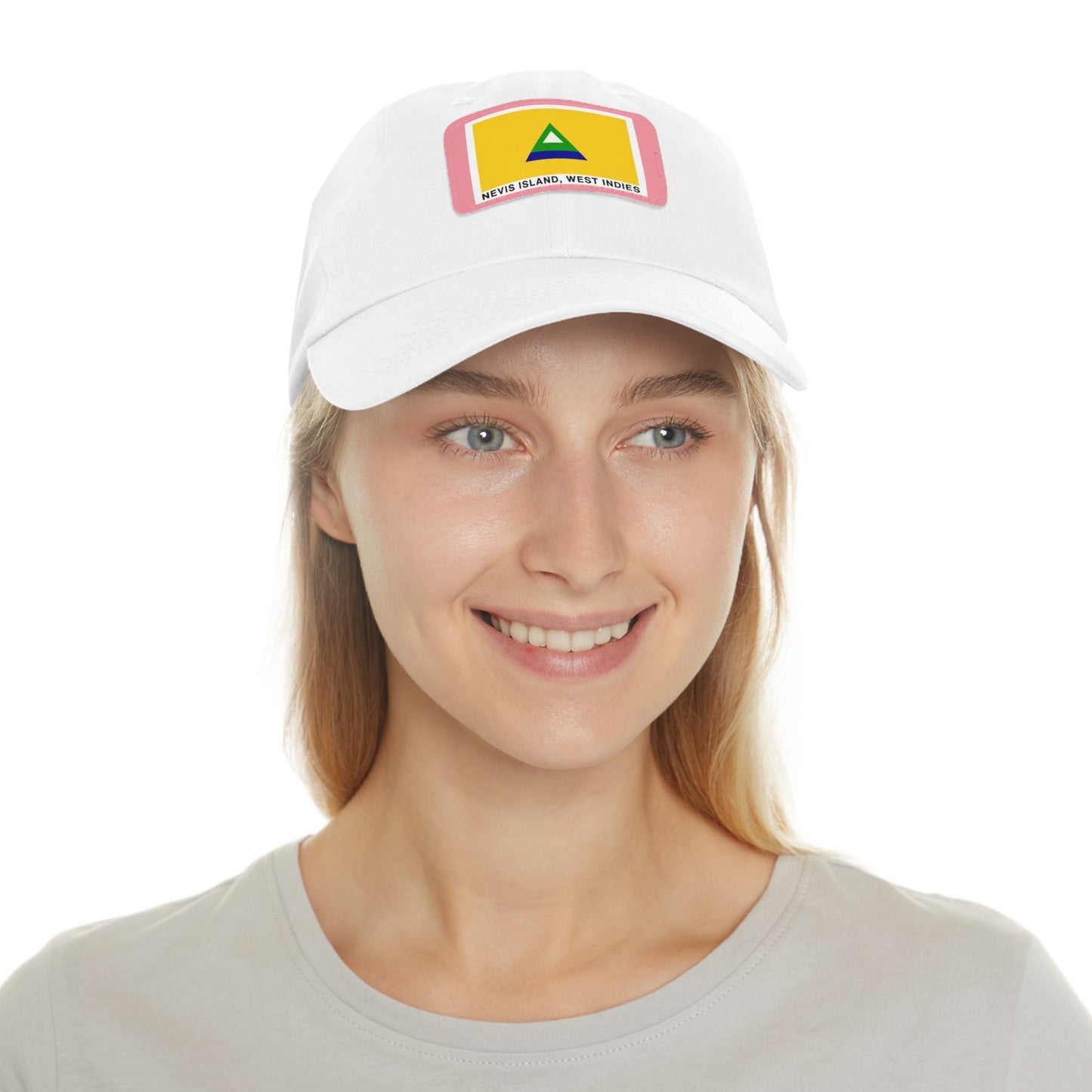 Nevis Flag Leather Patch Dad Hat — 'Nevis Island, West Indies'