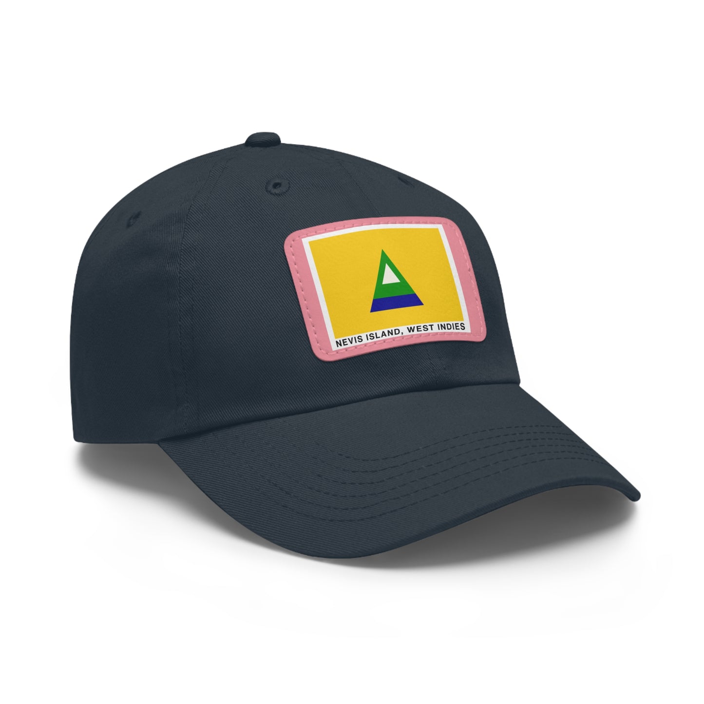 Nevis Flag Leather Patch Dad Hat — 'Nevis Island, West Indies'