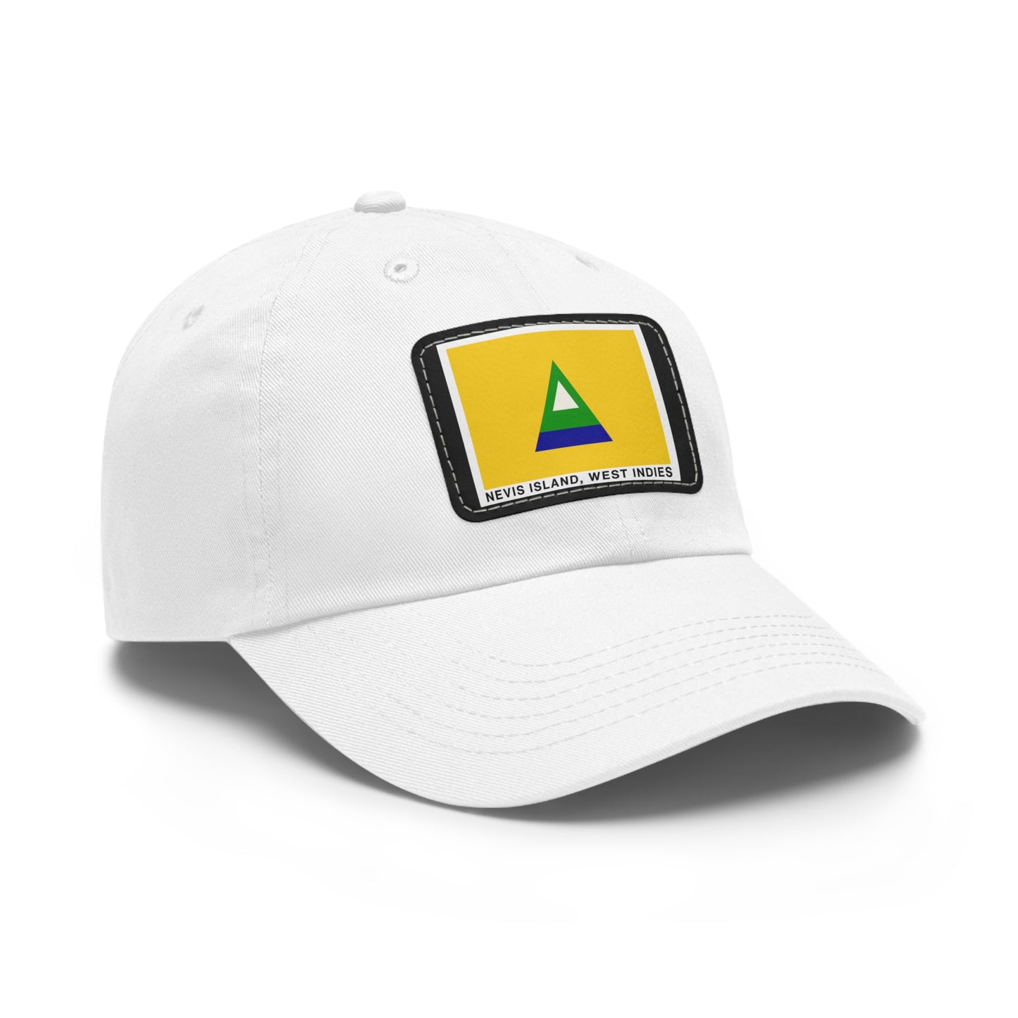 Nevis Flag Leather Patch Dad Hat — 'Nevis Island, West Indies'