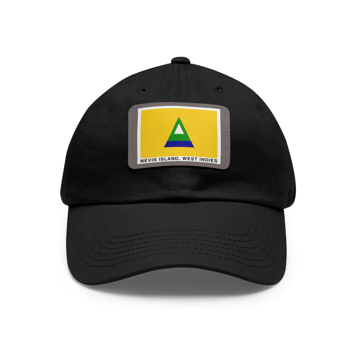 Nevis Flag Leather Patch Dad Hat — 'Nevis Island, West Indies'