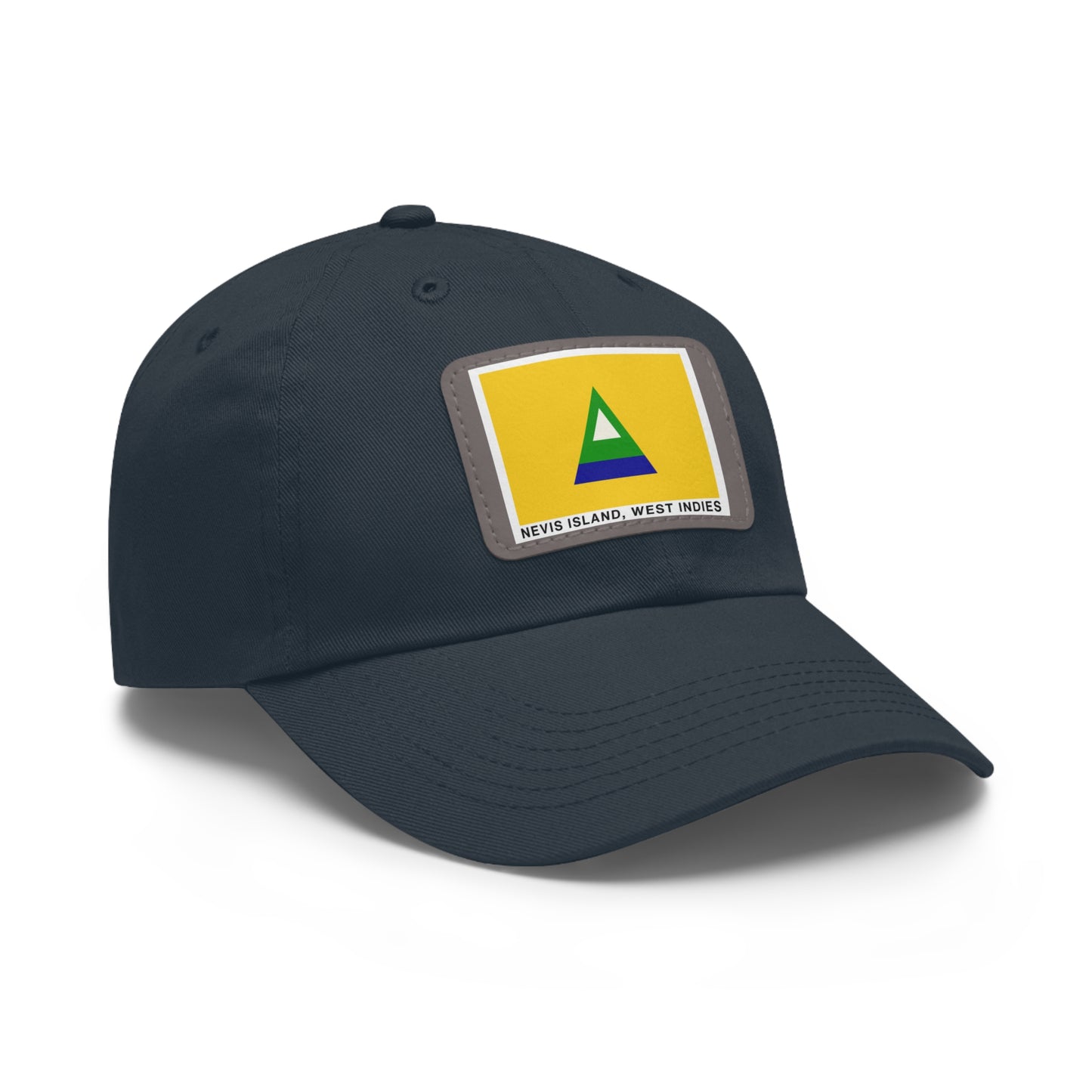 Nevis Flag Leather Patch Dad Hat — 'Nevis Island, West Indies'