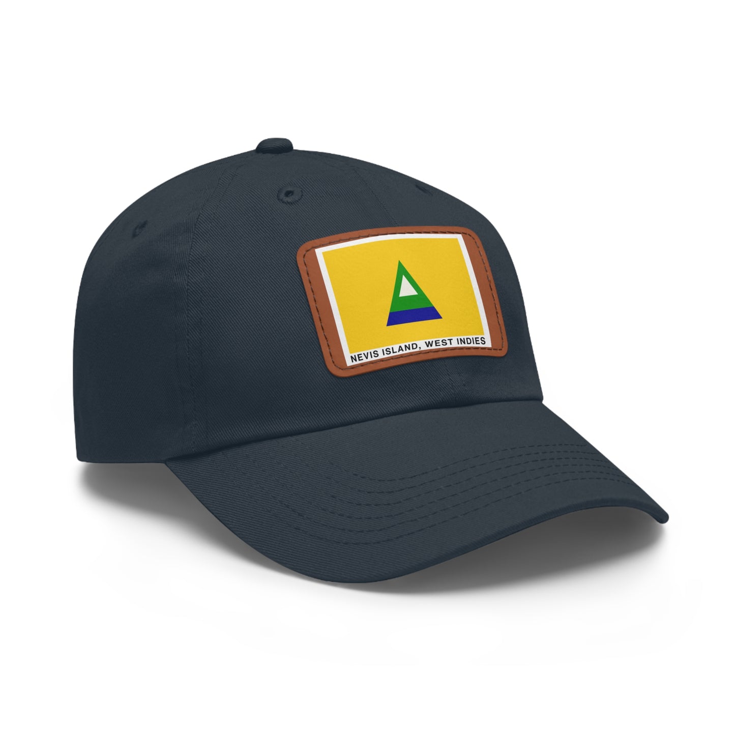 Nevis Flag Leather Patch Dad Hat — 'Nevis Island, West Indies'