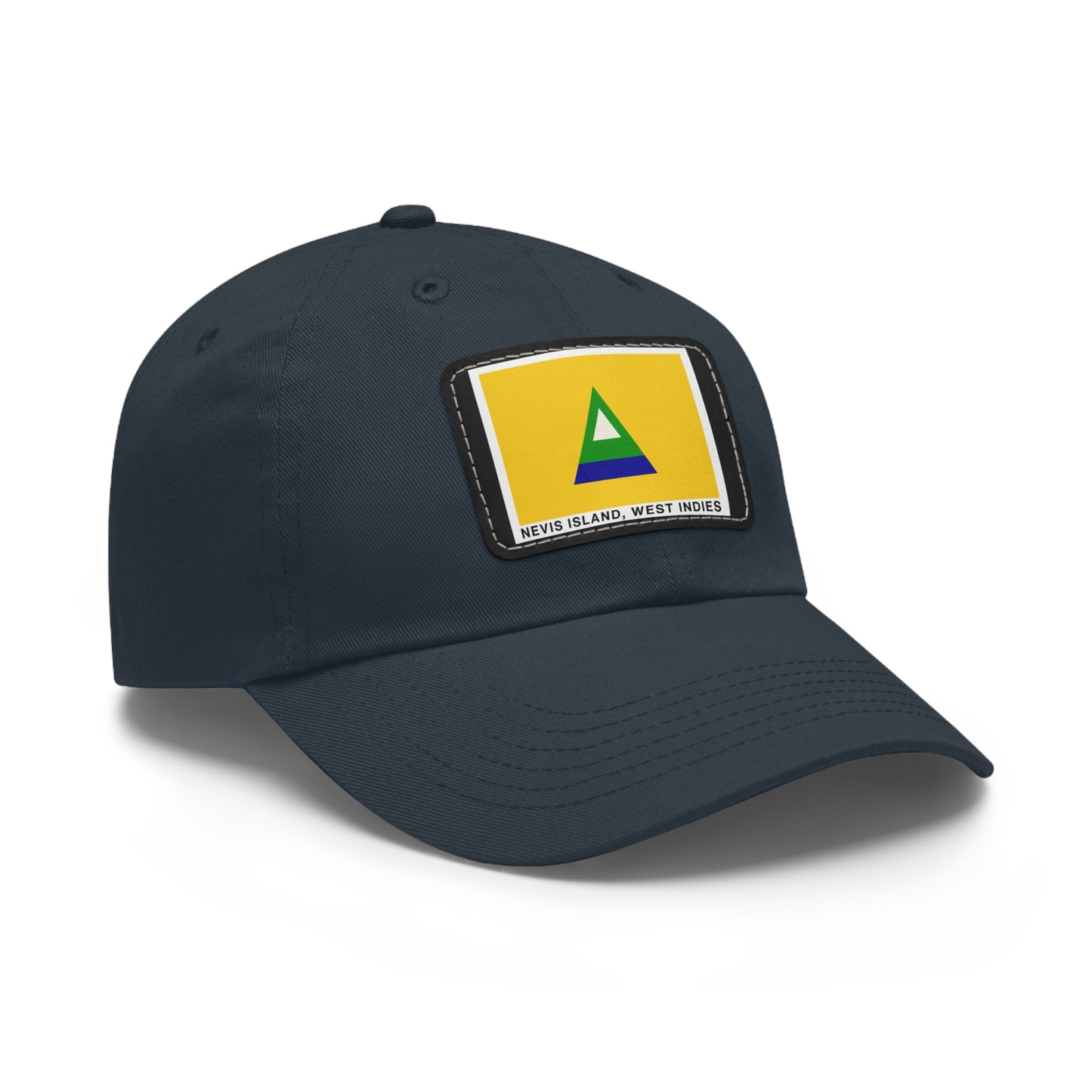 Nevis Flag Leather Patch Dad Hat — 'Nevis Island, West Indies'
