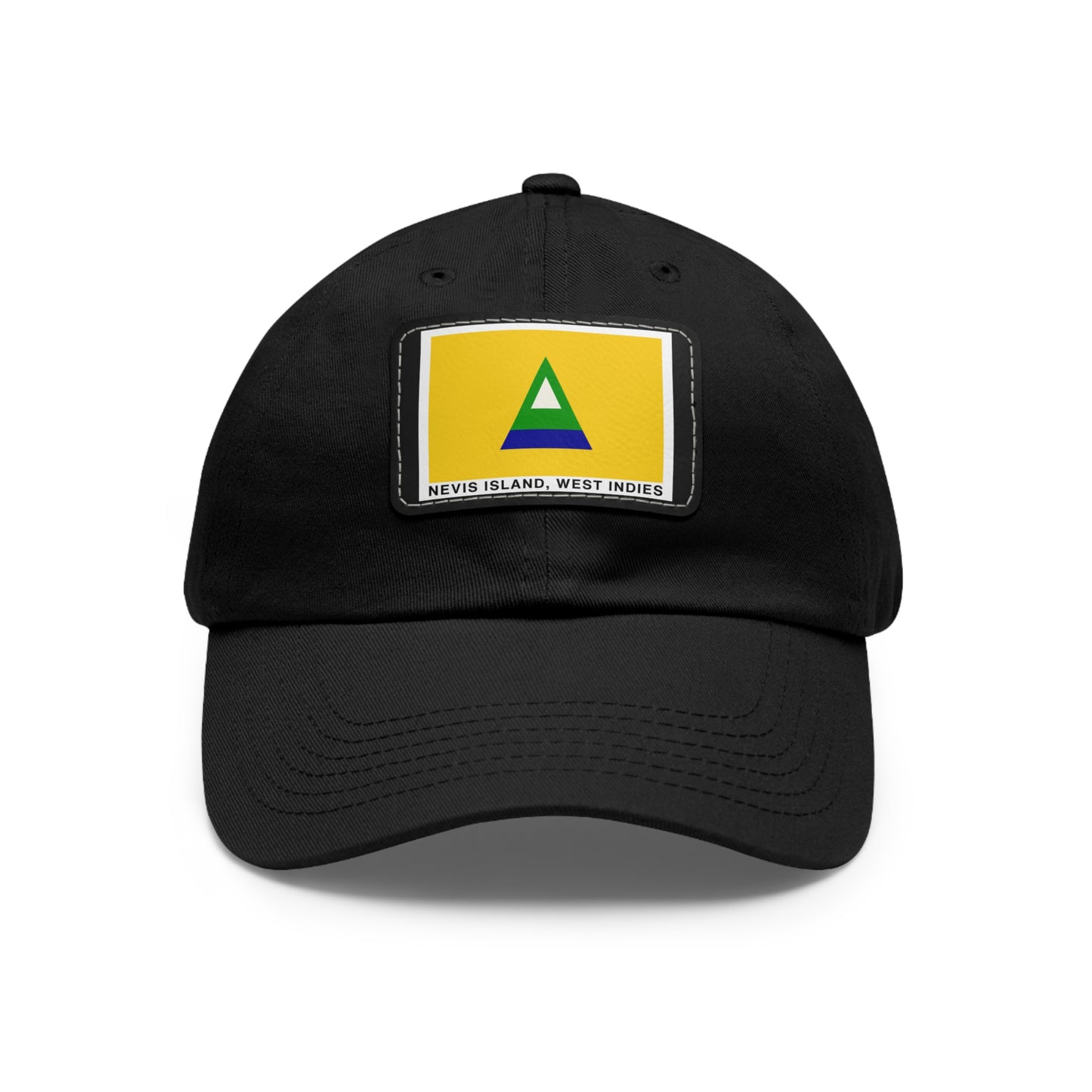 Nevis Flag Leather Patch Dad Hat — 'Nevis Island, West Indies'