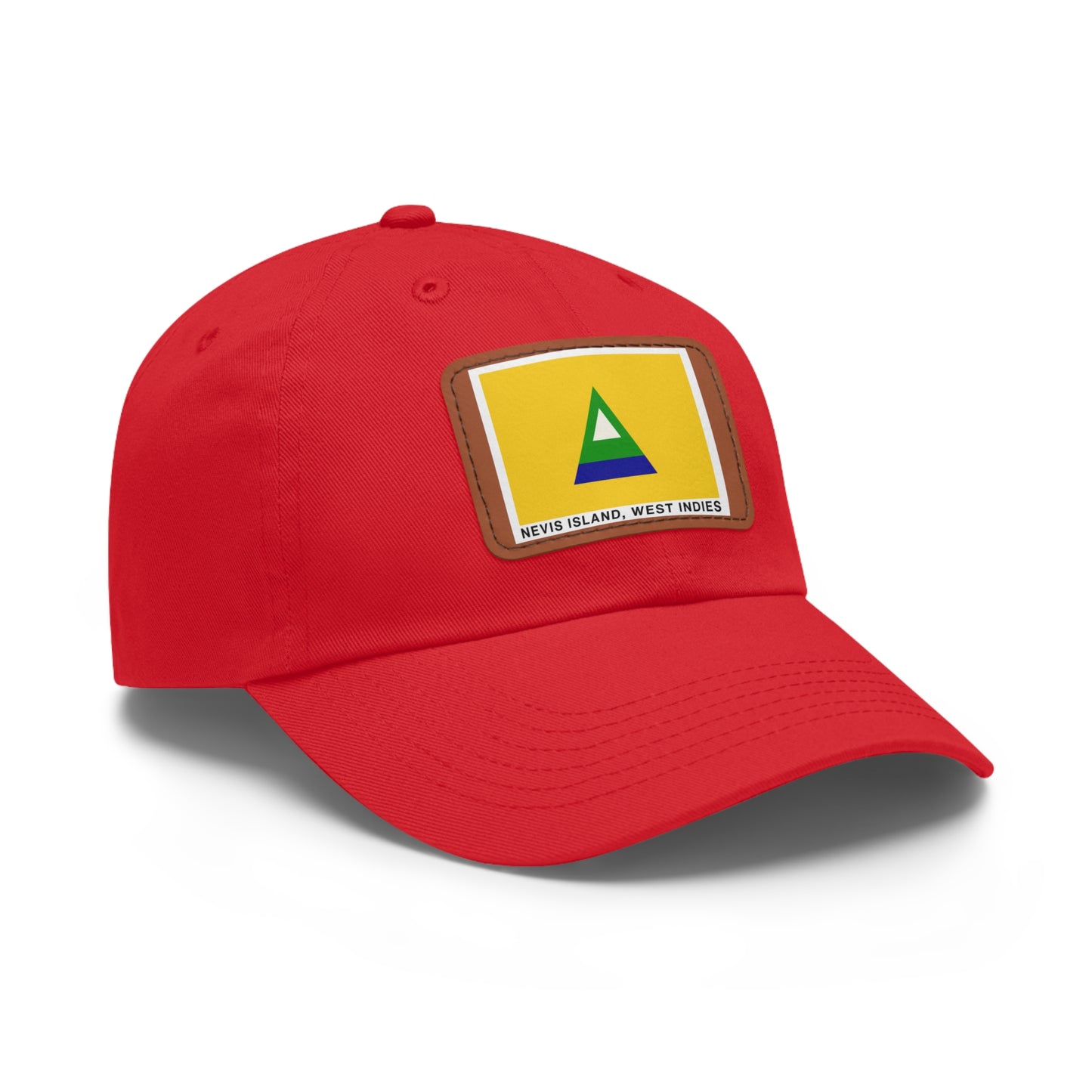 Nevis Flag Leather Patch Dad Hat — 'Nevis Island, West Indies'