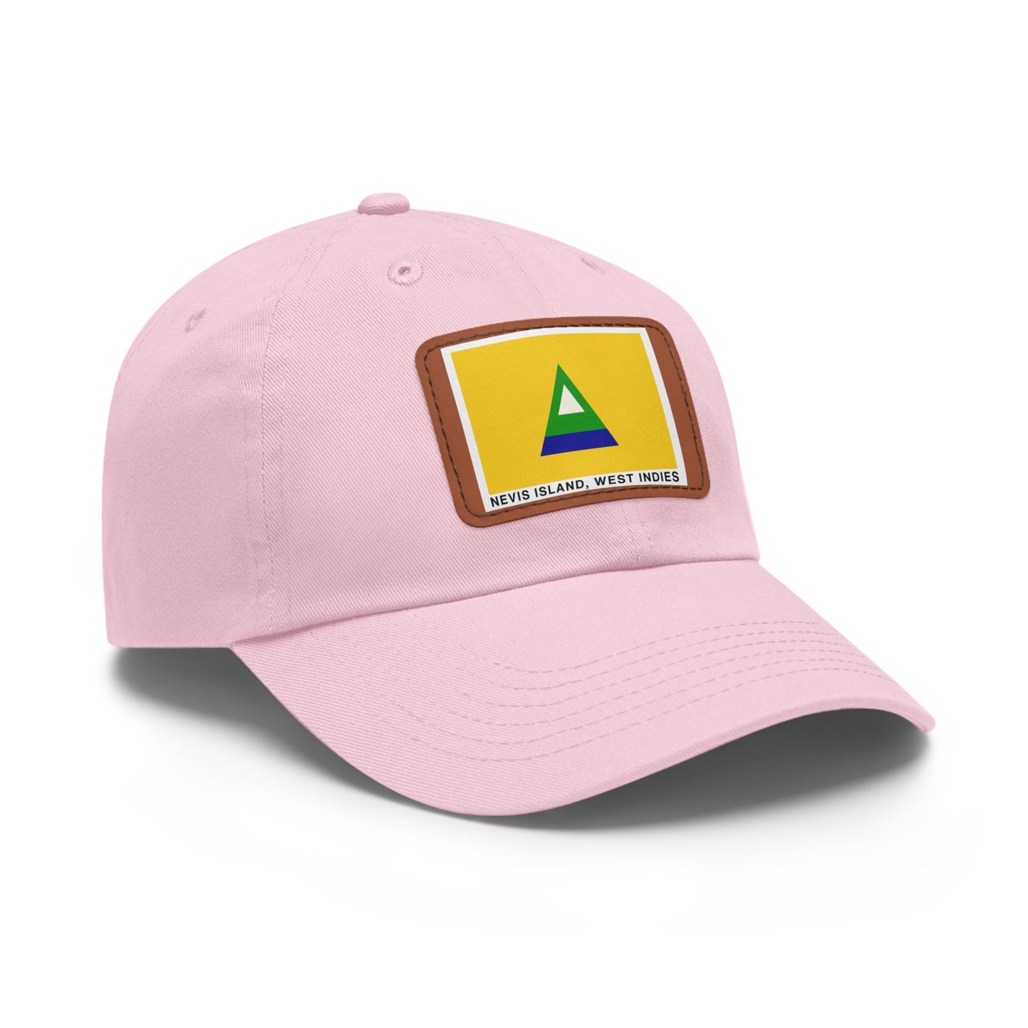 Nevis Flag Leather Patch Dad Hat — 'Nevis Island, West Indies'