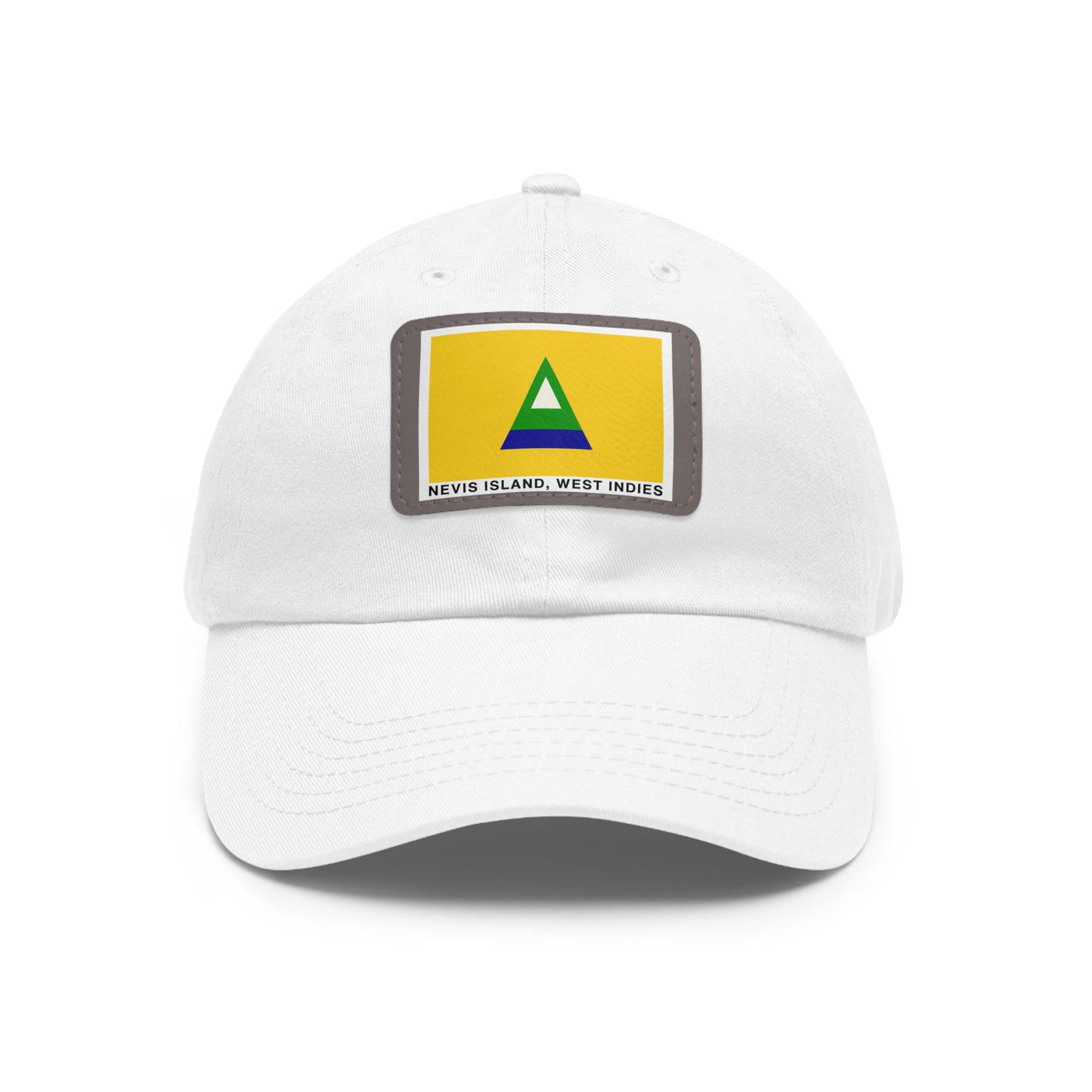 Nevis Flag Leather Patch Dad Hat — 'Nevis Island, West Indies'