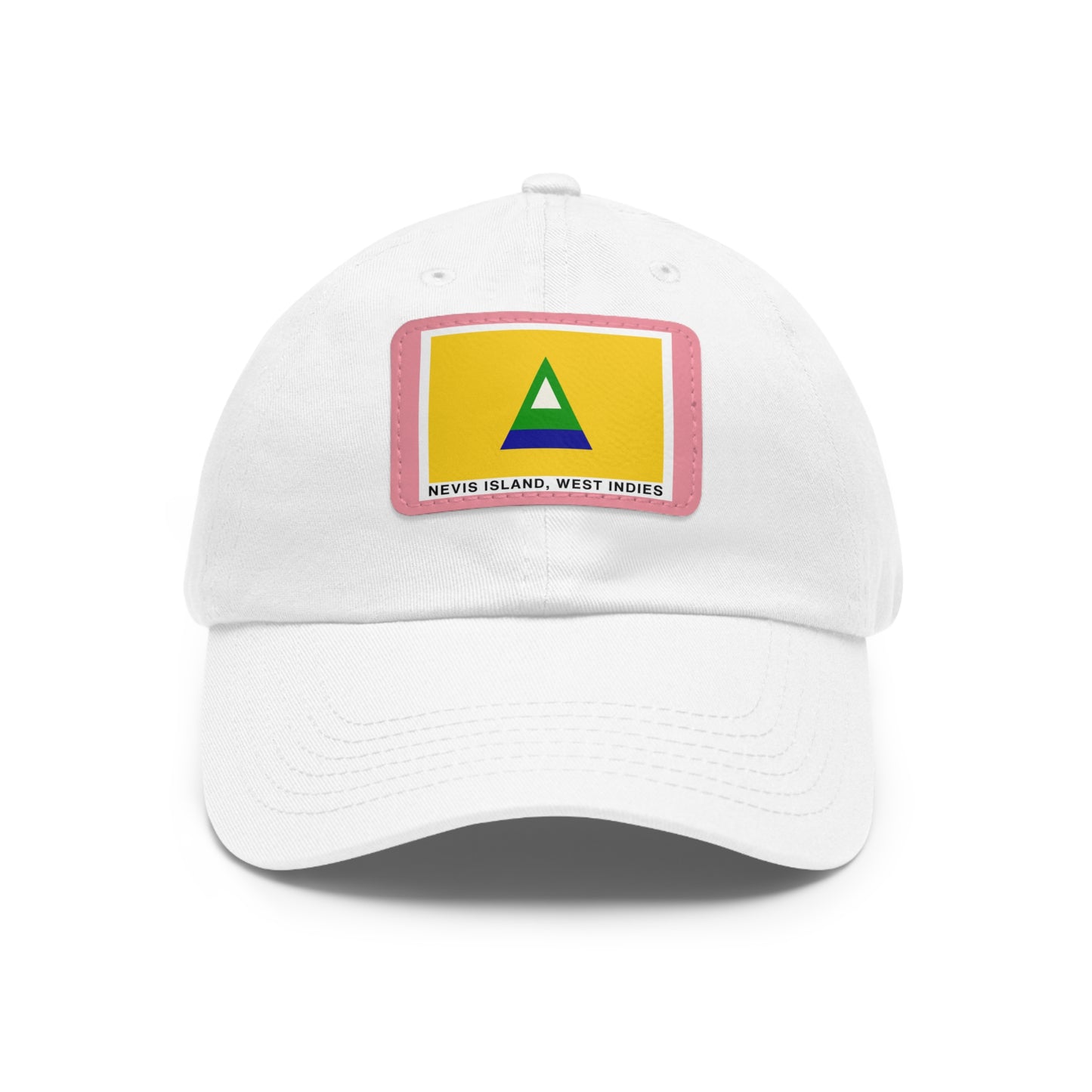 Nevis Flag Leather Patch Dad Hat — 'Nevis Island, West Indies'