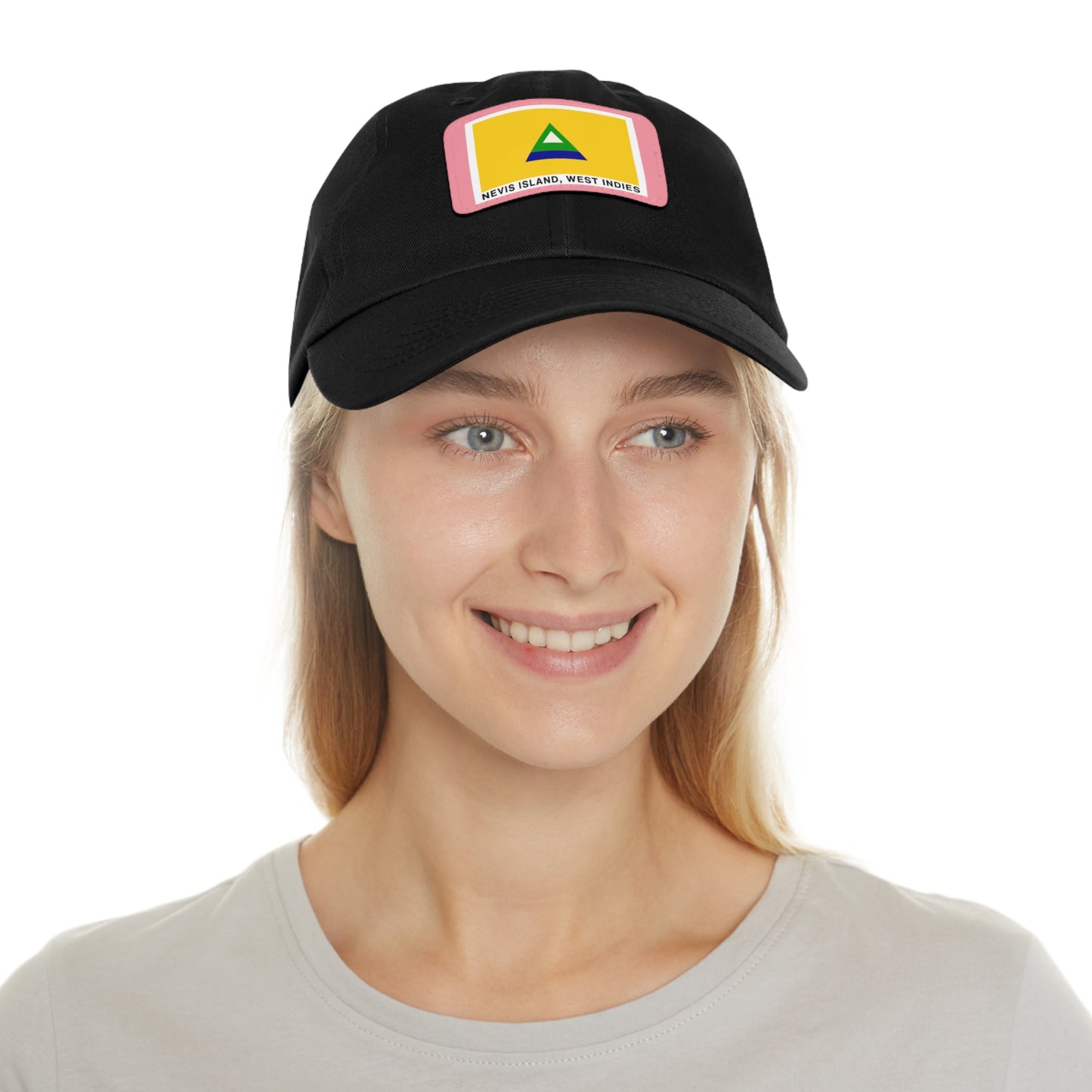 Nevis Flag Leather Patch Dad Hat — 'Nevis Island, West Indies'