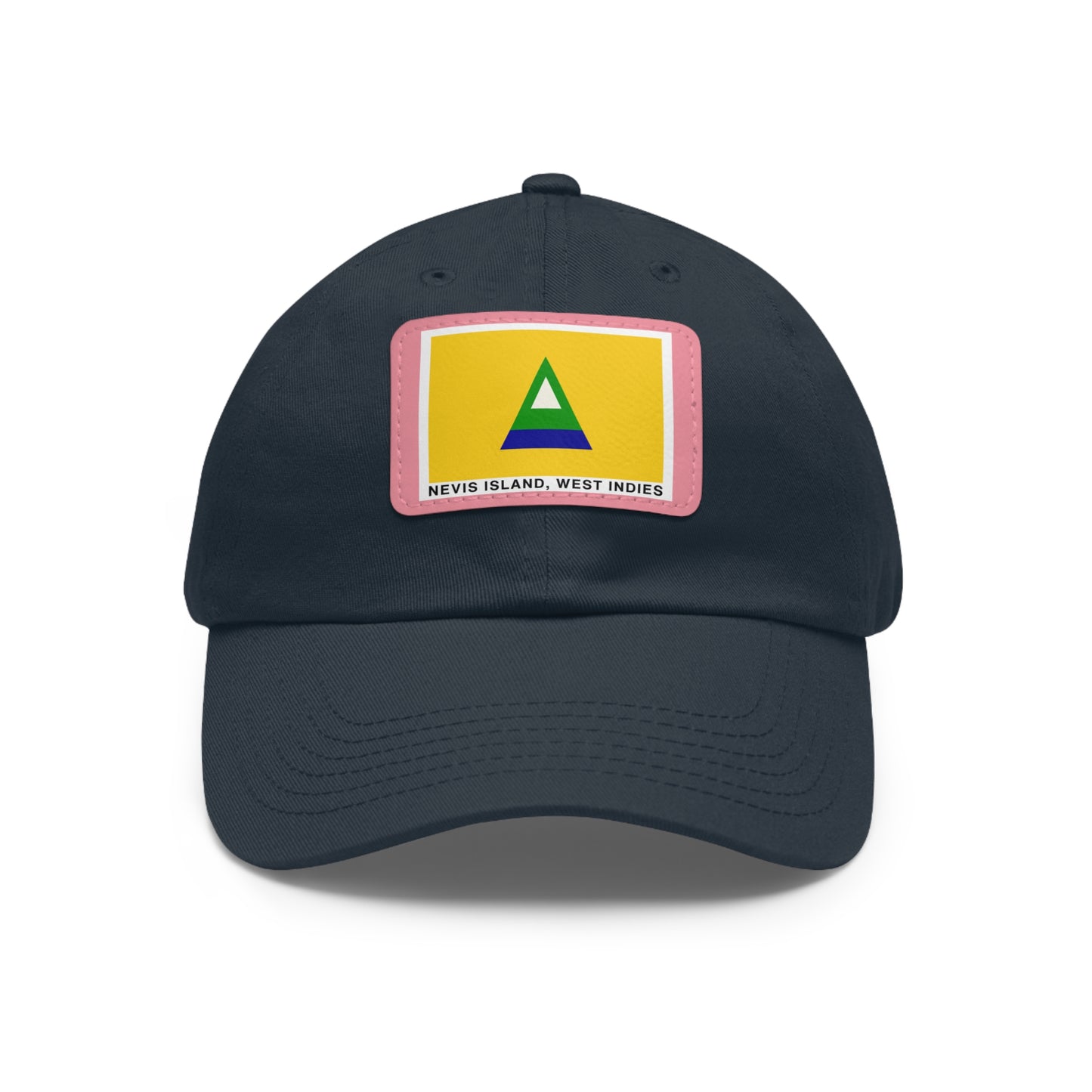Nevis Flag Leather Patch Dad Hat — 'Nevis Island, West Indies'