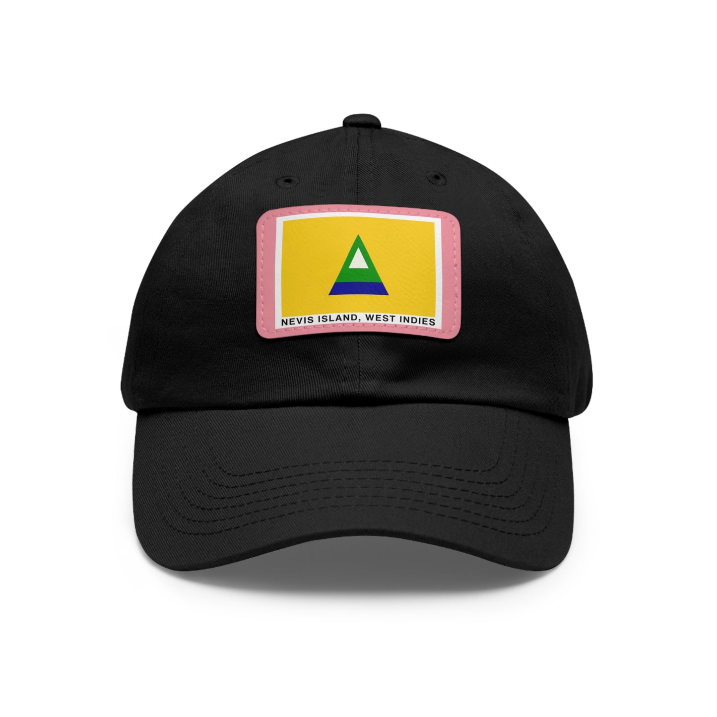 Nevis Flag Leather Patch Dad Hat — 'Nevis Island, West Indies'