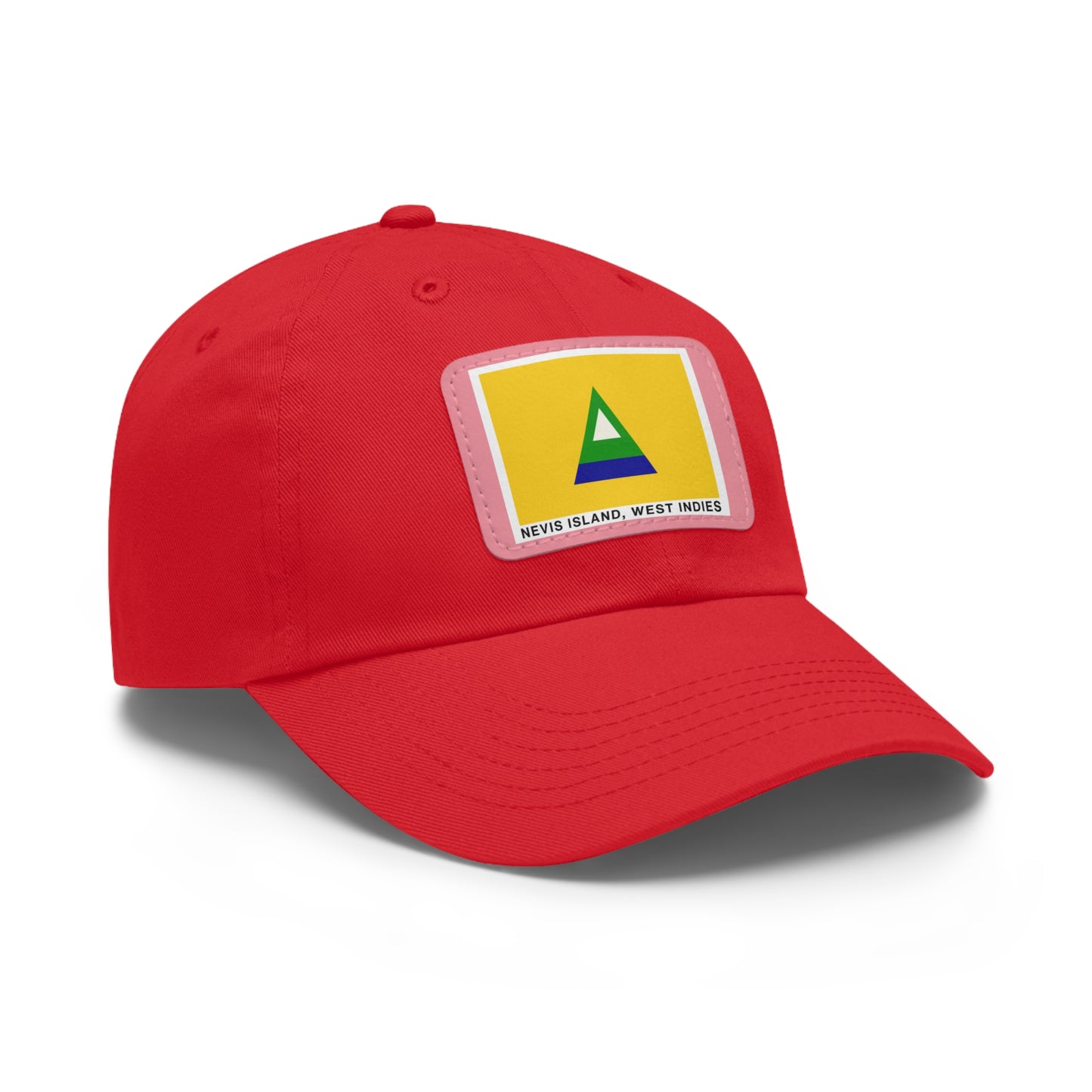 Nevis Flag Leather Patch Dad Hat — 'Nevis Island, West Indies'