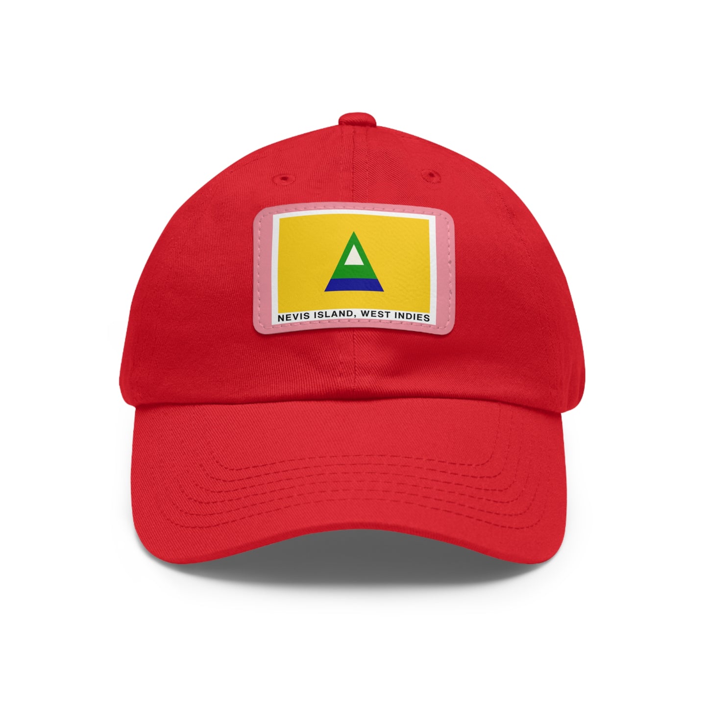 Nevis Flag Leather Patch Dad Hat — 'Nevis Island, West Indies'
