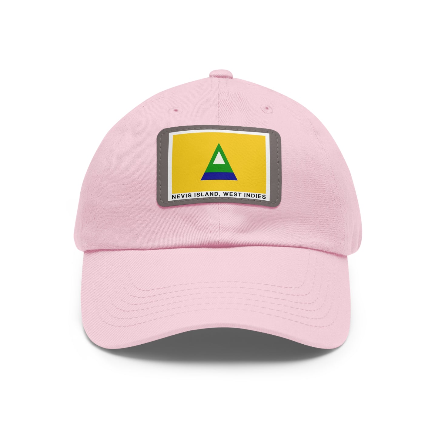 Nevis Flag Leather Patch Dad Hat — 'Nevis Island, West Indies'