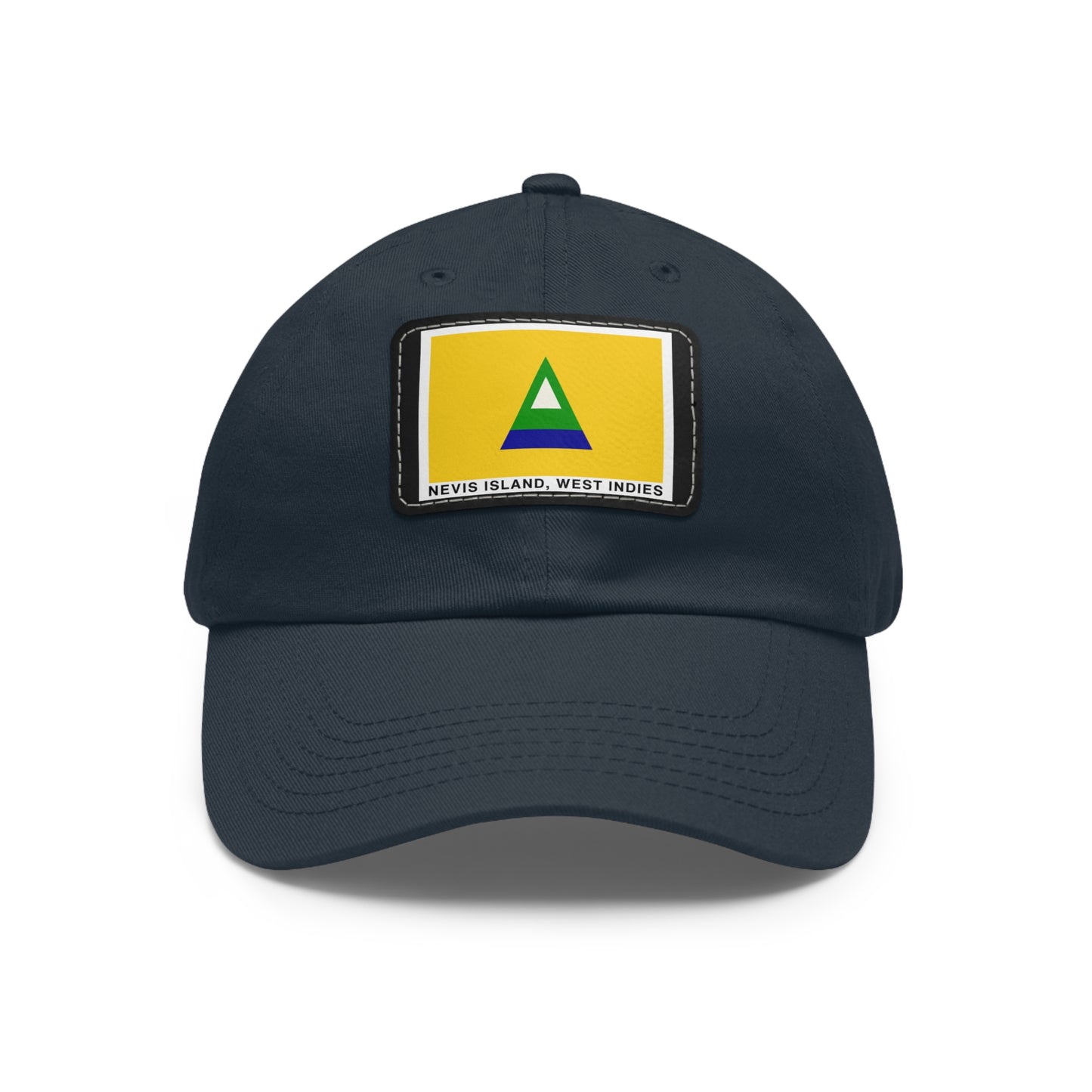 Nevis Flag Leather Patch Dad Hat — 'Nevis Island, West Indies'