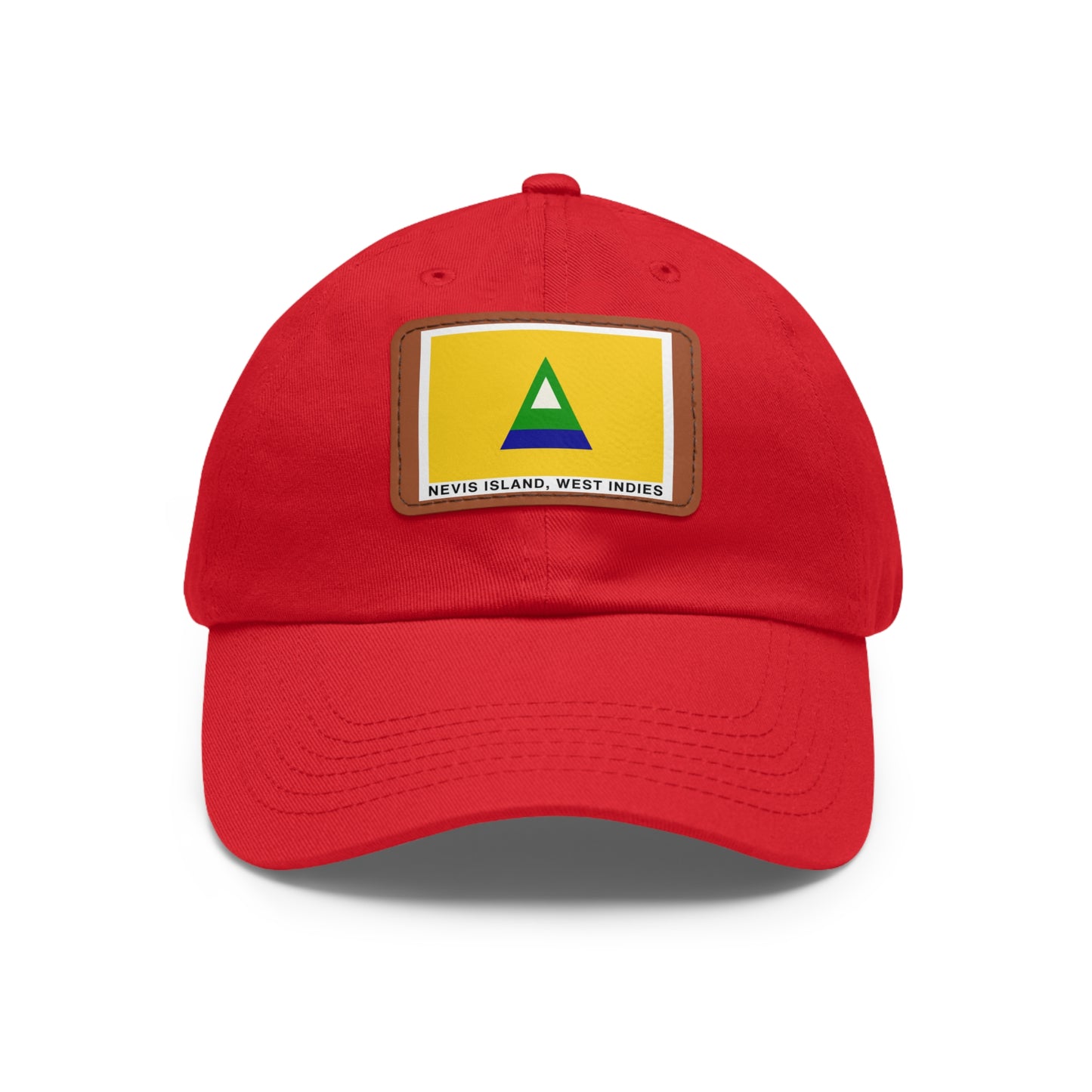 Nevis Flag Leather Patch Dad Hat — 'Nevis Island, West Indies'
