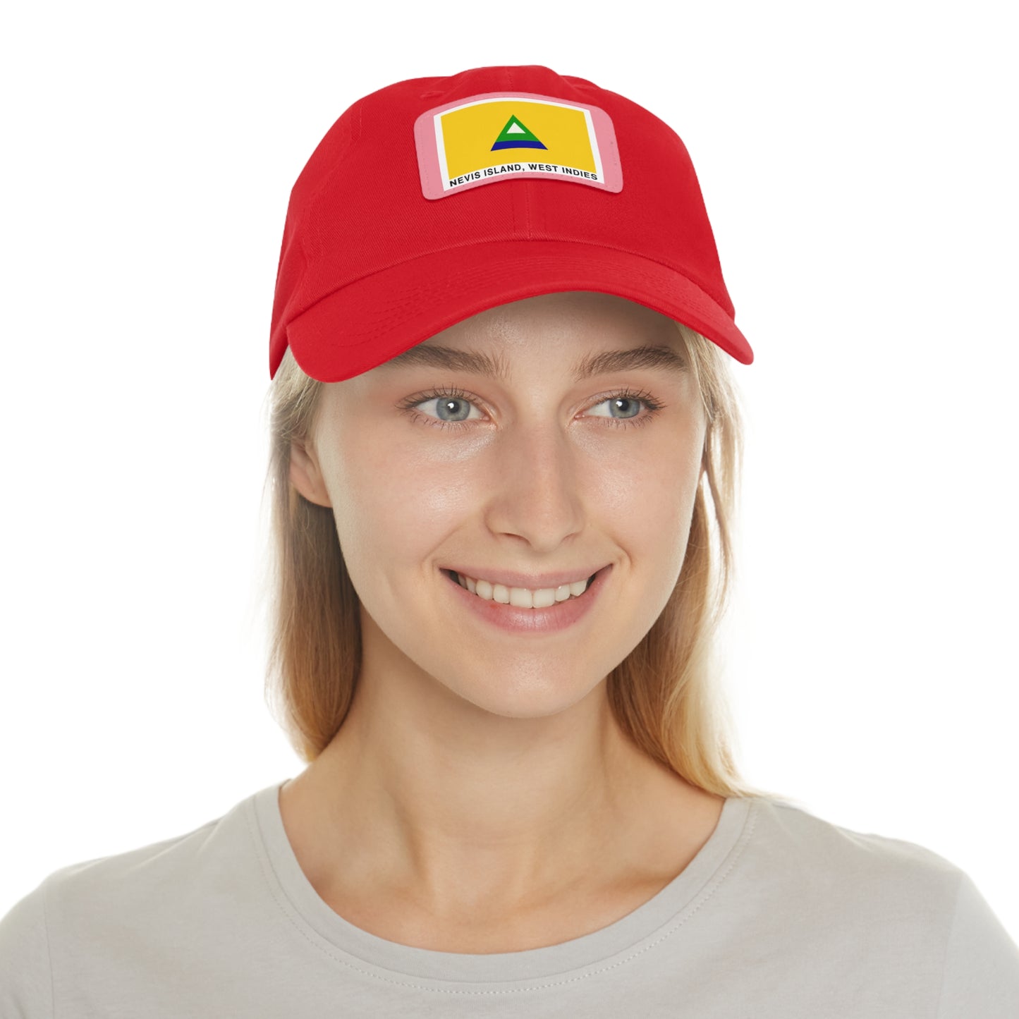 Nevis Flag Leather Patch Dad Hat — 'Nevis Island, West Indies'