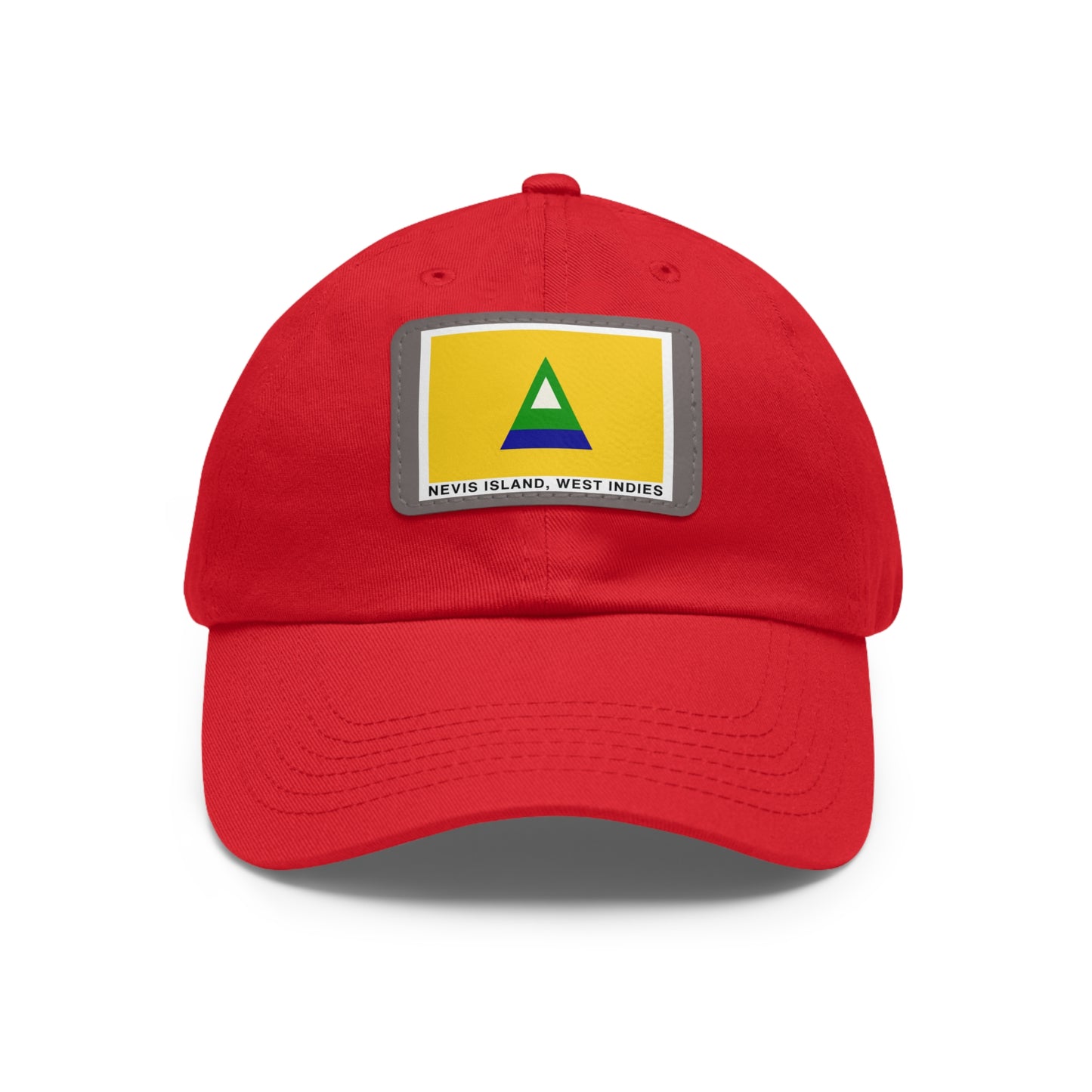Nevis Flag Leather Patch Dad Hat — 'Nevis Island, West Indies'
