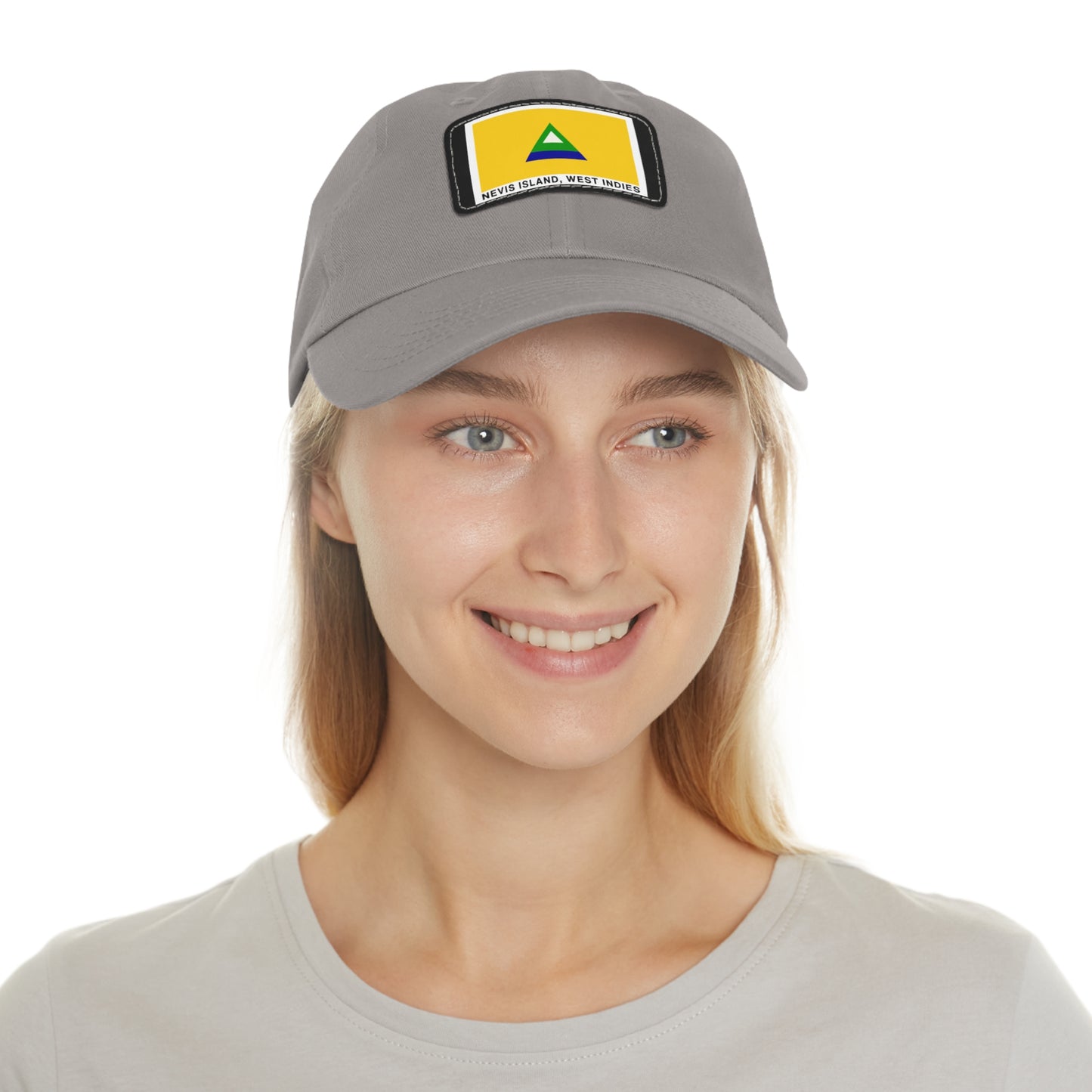 Nevis Flag Leather Patch Dad Hat — 'Nevis Island, West Indies'