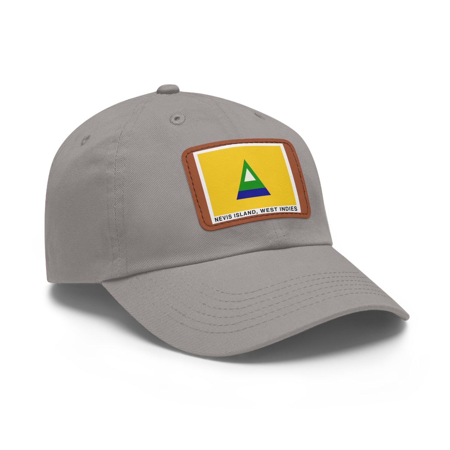 Nevis Flag Leather Patch Dad Hat — 'Nevis Island, West Indies'