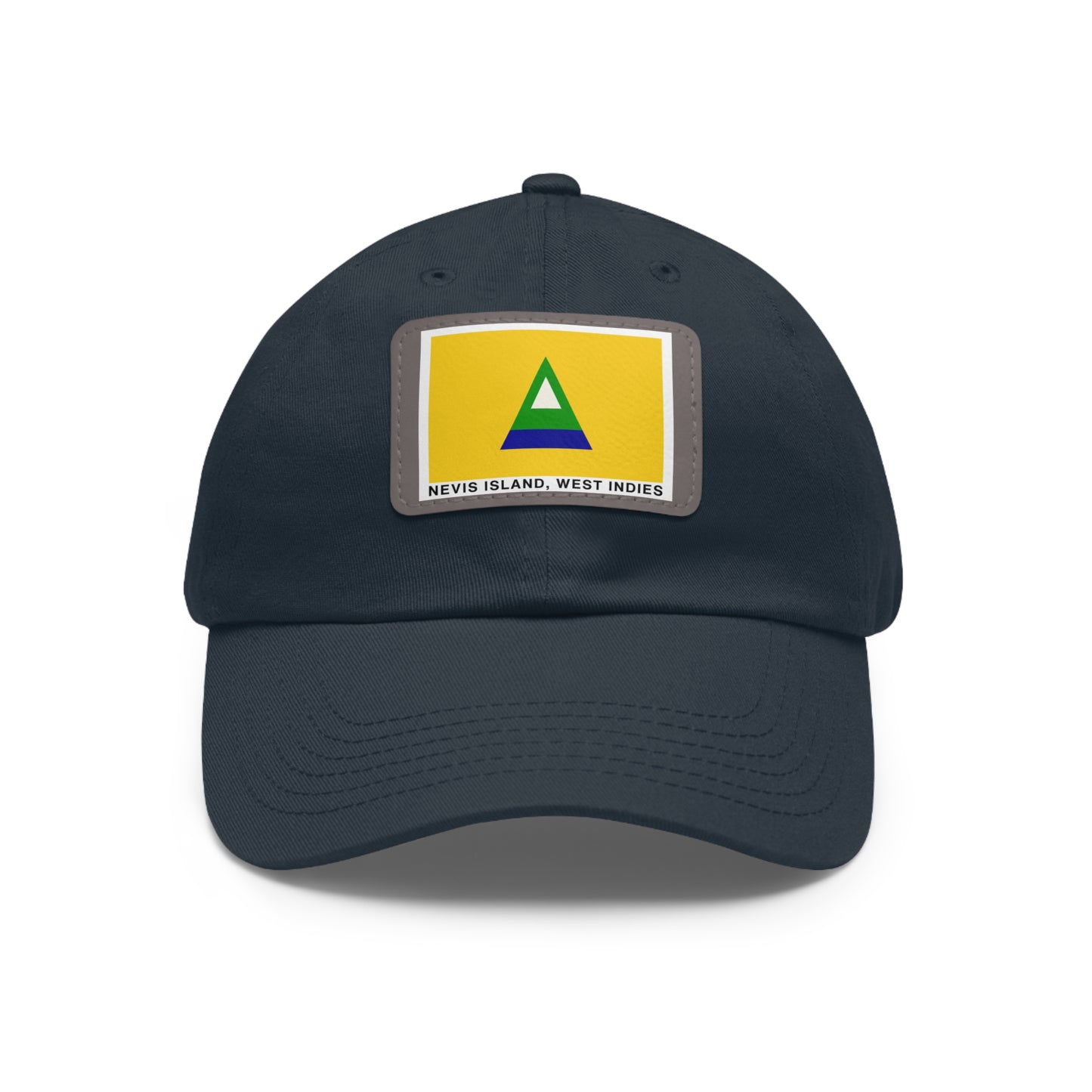 Nevis Flag Leather Patch Dad Hat — 'Nevis Island, West Indies'