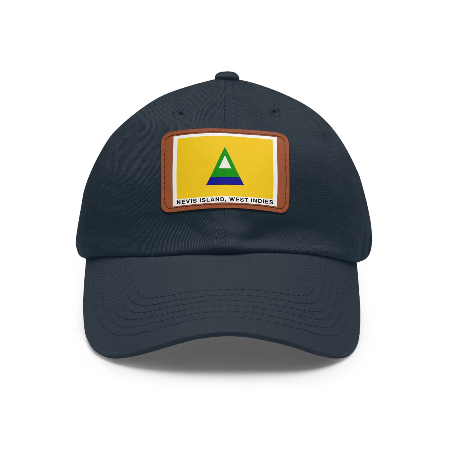 Nevis Flag Leather Patch Dad Hat — 'Nevis Island, West Indies'