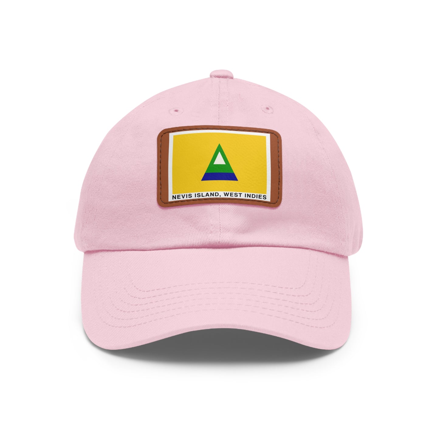 Nevis Flag Leather Patch Dad Hat — 'Nevis Island, West Indies'