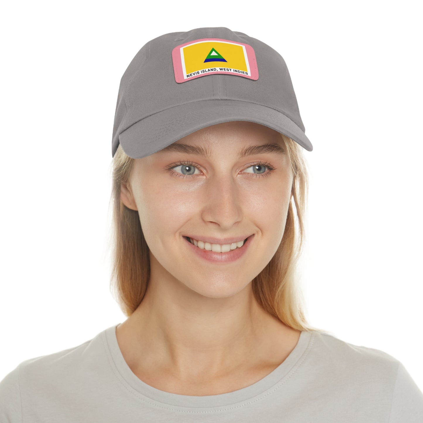 Nevis Flag Leather Patch Dad Hat — 'Nevis Island, West Indies'