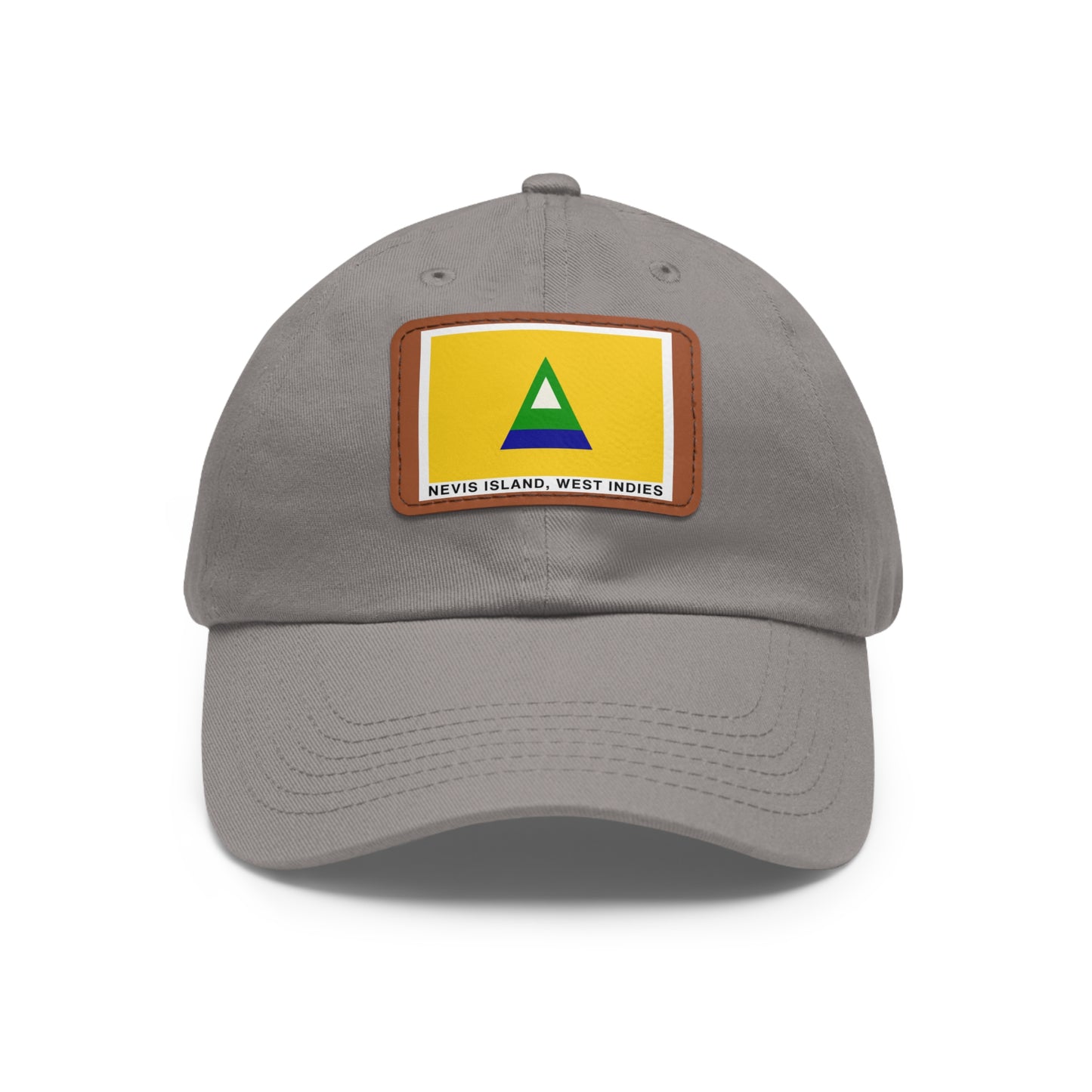Nevis Flag Leather Patch Dad Hat — 'Nevis Island, West Indies'