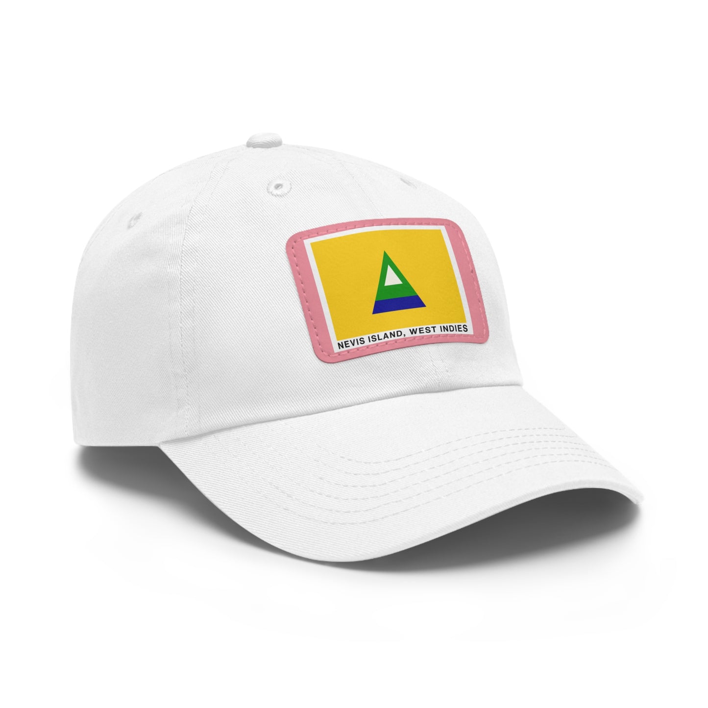 Nevis Flag Leather Patch Dad Hat — 'Nevis Island, West Indies'